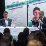 Horváth, Hadházy, Márki-Zay közös tájékoztató fotó