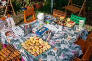 Piknik a Padlizsán utcai közösségi kertben