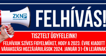 Felhívás a 2023. évre kiadott várakozási hozzájárulások érvényességi idejéről