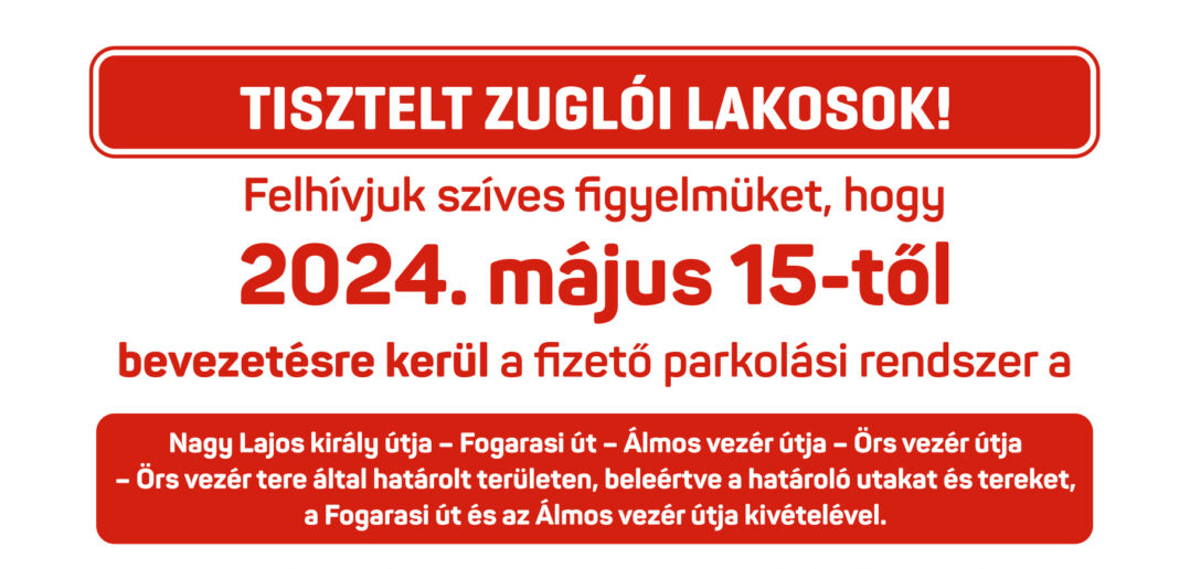 Új zónával bővül a díjfizető-parkolás Zuglóban május 15-től