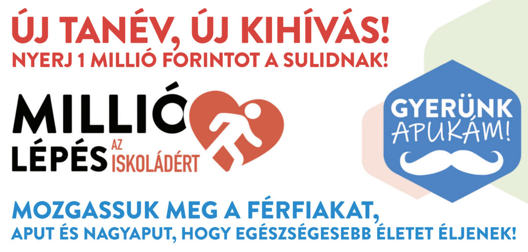 Idén is elindul a "Millió lépés az iskoládért" kihívás